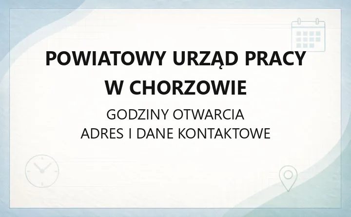 Powiatowy Urząd Pracy w Chorzowie - kontakt, rejestracja, doradcy klienta
