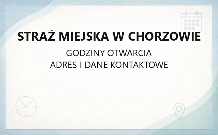 Straż Miejska w Chorzowie - kontakt, interwencje, mandaty i rejony dzielnicowe