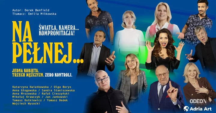 Grafika promocyjna wydarzenia Chorzów: „Na pełnej…” — farsowa karuzela z kamerą i kompromitacją