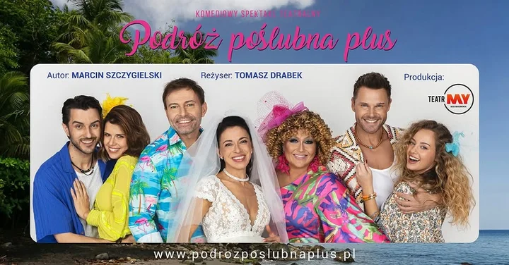 Grafika promocyjna wydarzenia Podróż Poślubna, czyli wakacje z promocji — komedia w Chorzowie