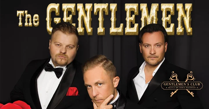 Grafika promocyjna wydarzenia The Gentlemen Show w Chorzowie — koncert „Męskie Śpiewanie” na Dzień Kobiet