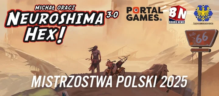 Obrazek przedstawia grafikę promocyjną wydarzenia Eliminacje do Mistrzostw Polski w Neuroshimie Hex w Chorzowie