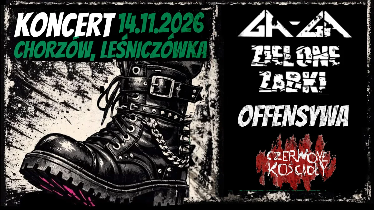 Grafika promocyjna wydarzenia GA-GA ZIELONE ŻABKI | OFFENSYWA – koncert w Chorzowie
