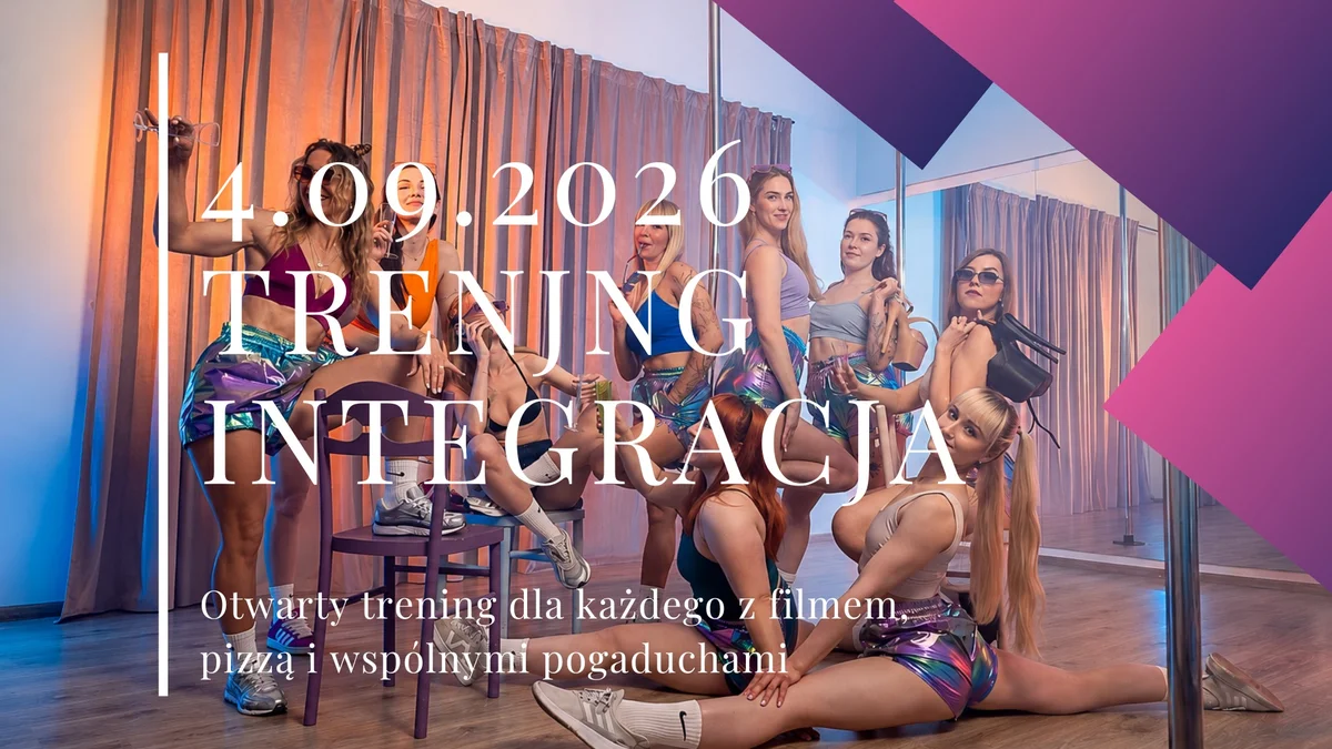Grafika promocyjna wydarzenia Integracja w UpStairs – trening i pizza