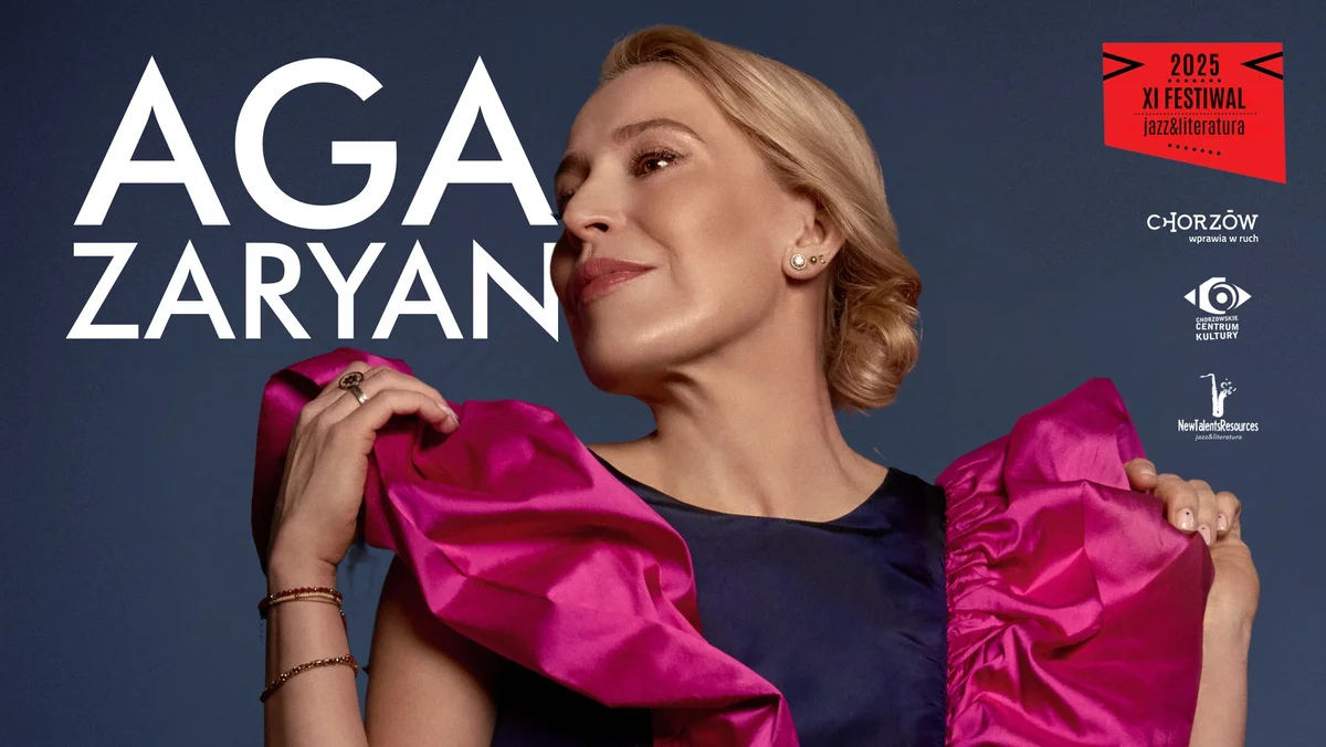Grafika promocyjna wydarzenia Koncert Agi Zaryan w Chorzowskim Centrum Kultury – jazz i poezja