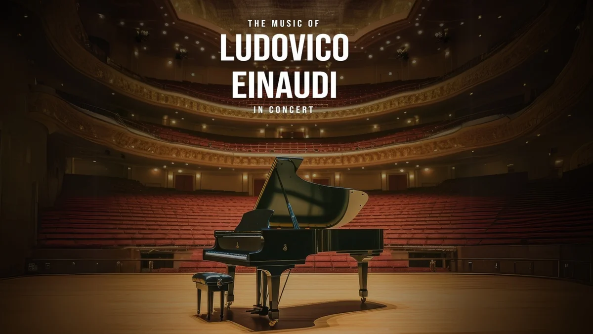 Grafika promocyjna wydarzenia Koncert muzyki Ludovico Einaudiego w Chorzowskim Centrum Kultury