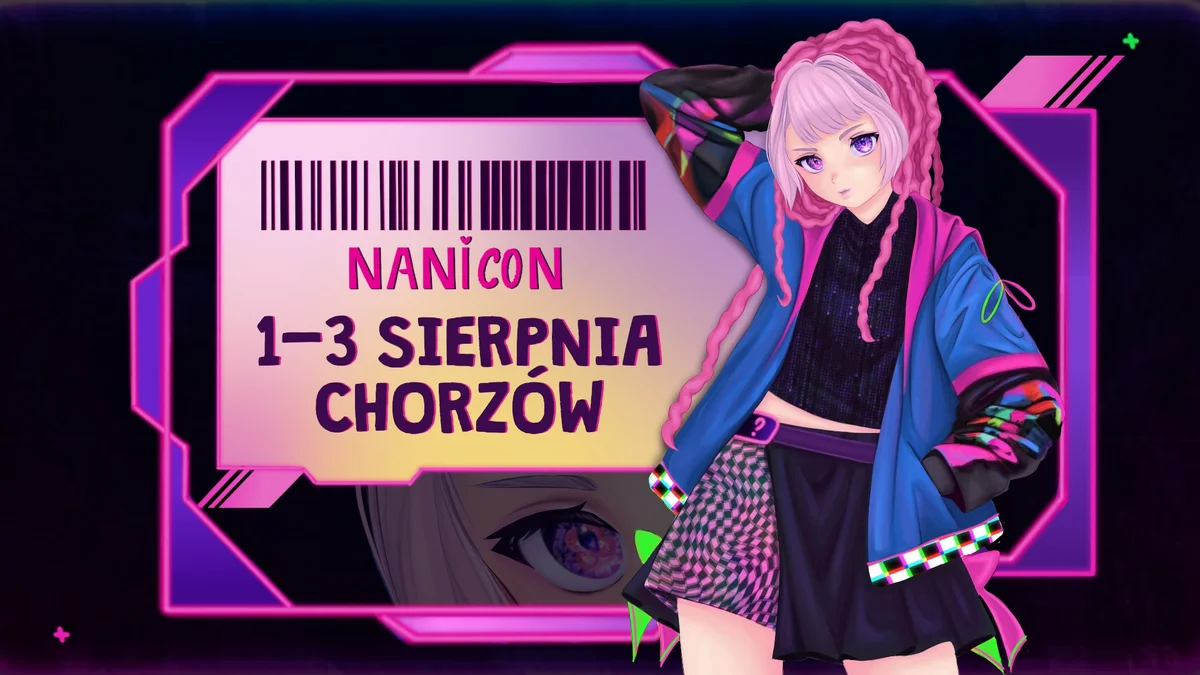 Grafika promocyjna wydarzenia Konwent Nanicon 2025 – wydarzenie dla fanów anime i fantastyki w Chorzowie