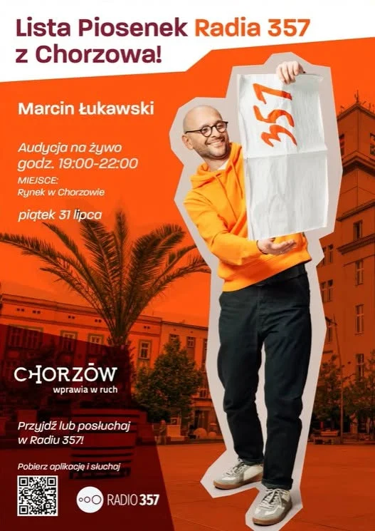 Grafika promocyjna wydarzenia Lista Piosenek Radia 357 – Chorzów na żywo