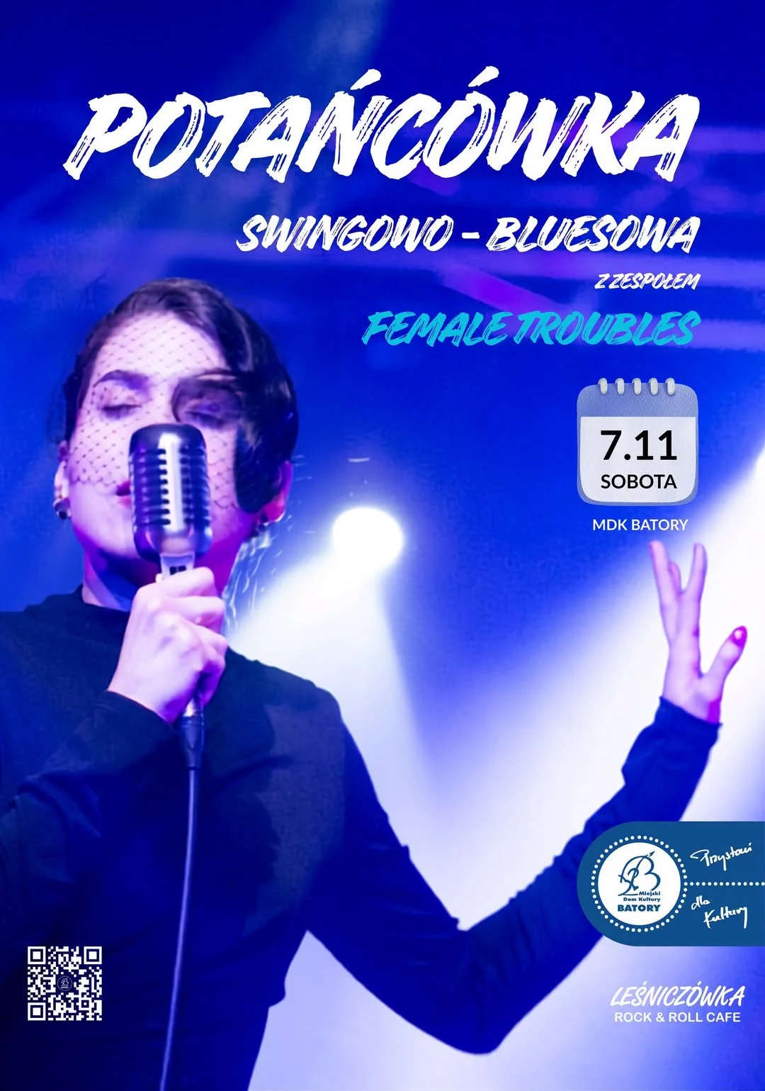 Grafika promocyjna wydarzenia Potańcówka swingowo-bluesowa z zespołem Female Troubles