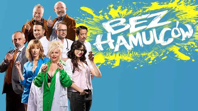 Grafika promocyjna wydarzenia Bez hamulców — komedia w reżyserii Artura Barcisia w Chorzowie