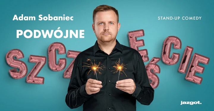 Grafika promocyjna wydarzenia Stand-up: Adam Sobaniec - „Podwójne Szczęście” w Chorzowie