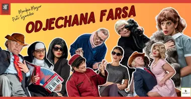 Grafika promocyjna wydarzenia Odjechana farsa w Chorzowie – spektakl, po którym trudno przestać się śmiać