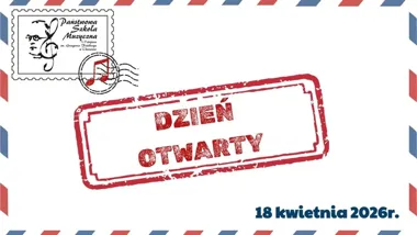 Grafika promocyjna wydarzenia Dzień otwarty szkoły — rekrutacja 2026/2027
