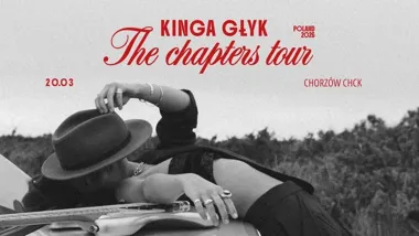 Grafika promocyjna wydarzenia Kinga Głyk THE CHAPTERS TOUR 2026 — Chorzów, 20 marca 2026
