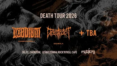 Grafika promocyjna wydarzenia Orbstruct + Deodium w Leśniczówce (Chorzów) — 26 marca 2026