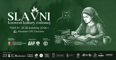 Grafika promocyjna wydarzenia SLAVNI 2026 — konwent kultury rodzimej w Chorzowie
