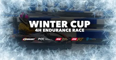 Grafika promocyjna wydarzenia WINTER CUP — 4-godzinny wyścig drużynowy (E1GOKART Chorzów)