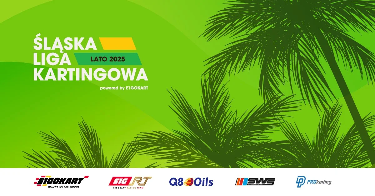 Grafika promocyjna wydarzenia Wakacyjna rywalizacja w kartingu na torze w Chorzowie