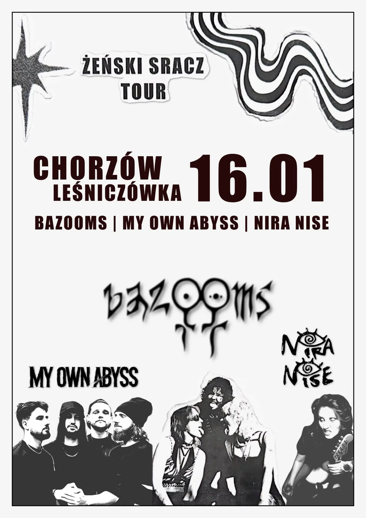 Grafika promocyjna wydarzenia Żeński Sracz Tour Chorzów koncert