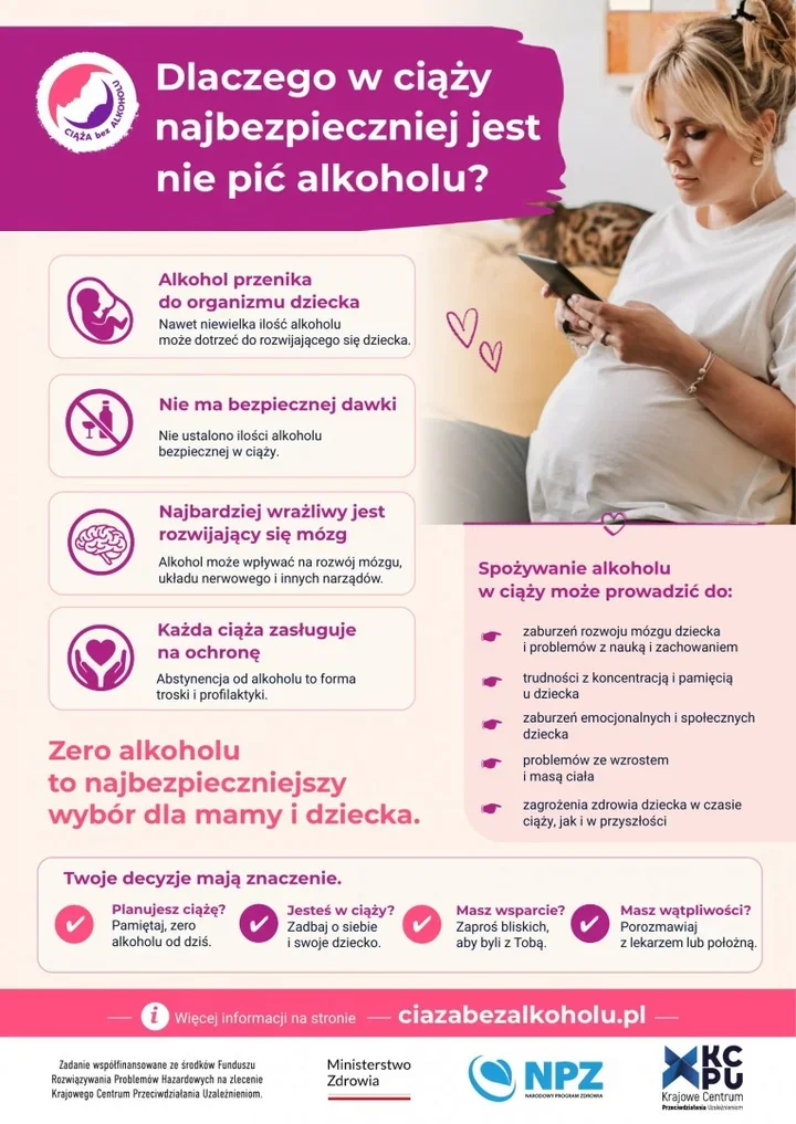 Ciąża bez alkoholu. Kampania przypomina o ryzyku dla rozwoju dziecka