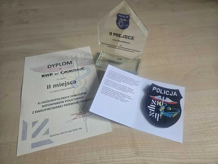 Chorzowscy policjanci na podium po scenariuszu z atakiem i upadkiem